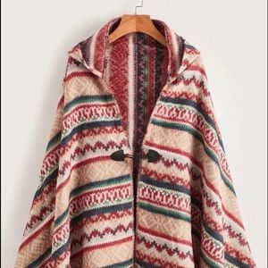 Women's Tassel Tribal Poncho Shawl Sweater